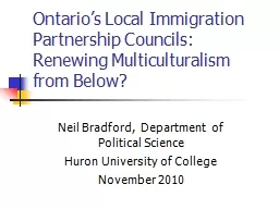 Ontario’s Local Immigration Partnership Councils: Renewin