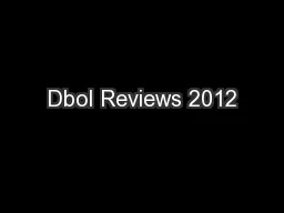Dbol Reviews 2012