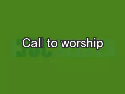 Call to worship