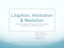 Litigation, Arbitration & Mediation