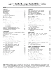 Aglow Bridal Lounge Rental Price Guide Please vi ww