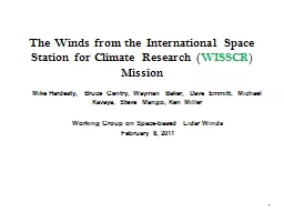 The Winds from the International Space Station for Climate