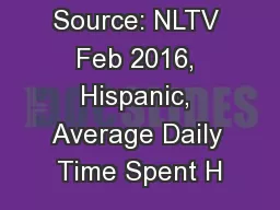 Source: NLTV Feb 2016, Hispanic, Average Daily Time Spent H