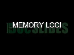 MEMORY LOCI