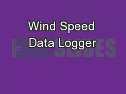 Wind Speed Data Logger