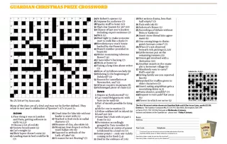 GUARDIAN CHRISTMAS PRIZE ROSSWORD Many of the clues ar