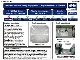 Crossrail Vehicle Safety Equipment – Supplementary Guidan