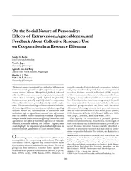 PERSONALITY AND SOCIAL PSYCHOLOGY BULLETIN Koole et al