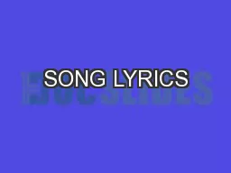SONG LYRICS