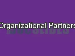 Organizational Partners