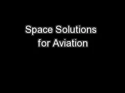 Space Solutions for Aviation