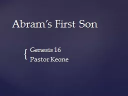 Abram’s First Son