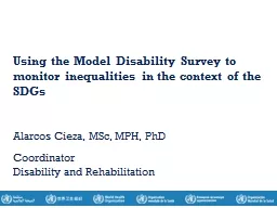 Using the Model Disability Survey to