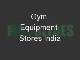 Gym Equipment Stores India