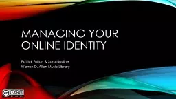 Managing your online Identity