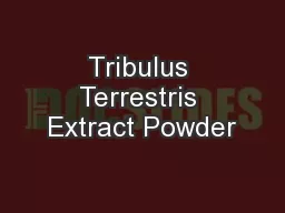 Tribulus Terrestris Extract Powder