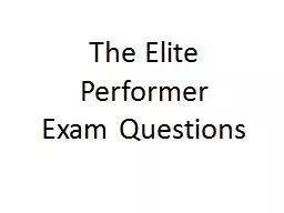 The Elite Performer