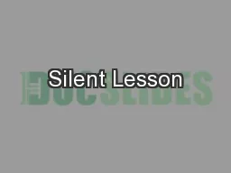 Silent Lesson
