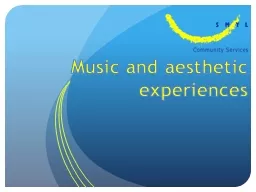 Music and aesthetic experiences