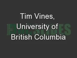 Tim Vines, University of British Columbia