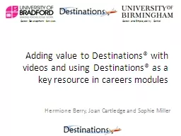 Adding value to Destinations® with videos and using Destin