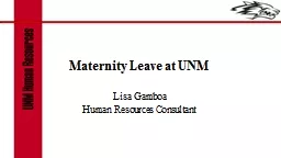 Maternity Leave at UNM