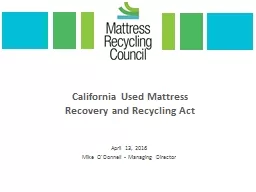 Mattress Recycling Program: