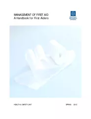 MANAGEMENT OF FIRST AID A Handbook for First Aiders HE