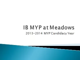 IB MYP at Meadows