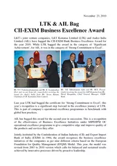 November   LT K  AIL Bag CII E XIM Business Excellence