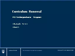 Curriculum Renewal