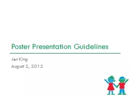 Poster Presentation Guidelines