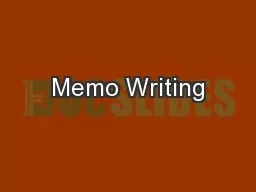 Memo Writing