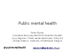 Public mental health