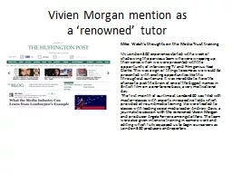 Vivien Morgan mention as