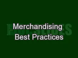 Merchandising Best Practices