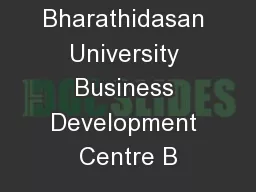 Bharathidasan University Business Development Centre B