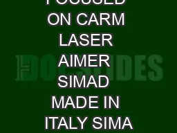 FOCUSED ON CARM LASER AIMER  SIMAD  MADE IN ITALY SIMA