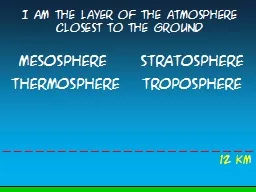 I am the layer of the atmosphere closest to the ground
