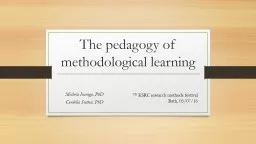 The pedagogy of methodological learning