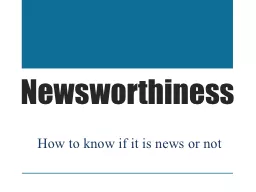 Newsworthiness