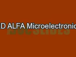 RD ALFA Microelectronics