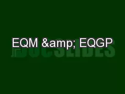 EQM & EQGP