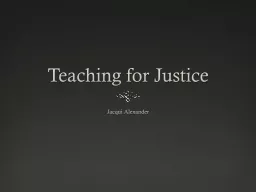 Teaching for Justice
