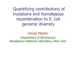 Quantifying contributions of mutations and homologous reco