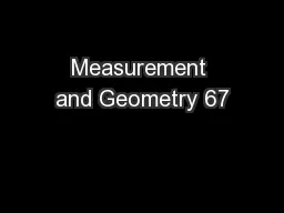 Measurement and Geometry 67