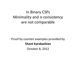 In Binary CSPs