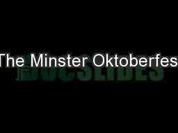 The Minster Oktoberfest