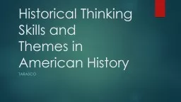 Historical Thinking Skills and