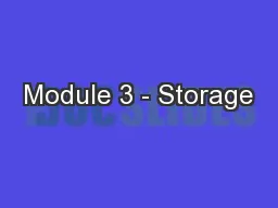 Module 3 - Storage
